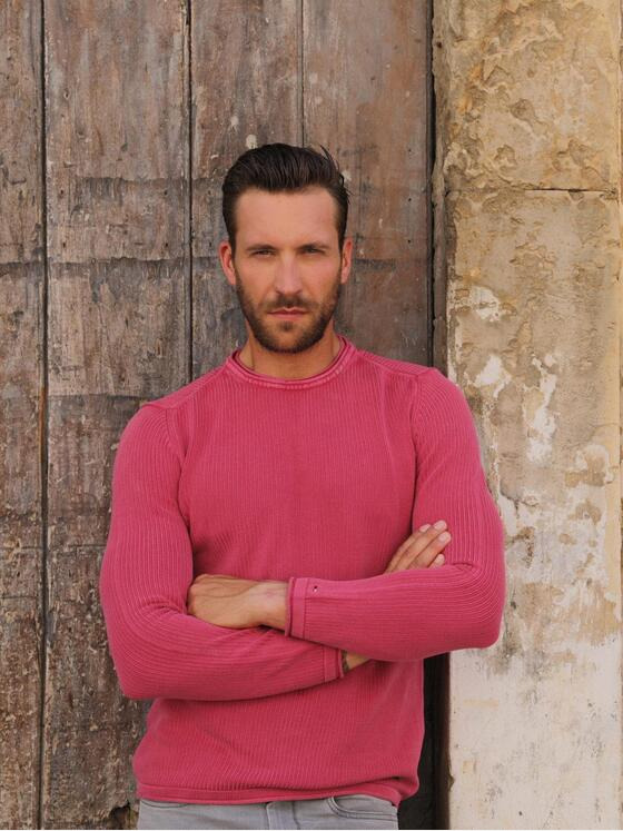 emilio adani Herren Pullover strukturiert Violett 37327
