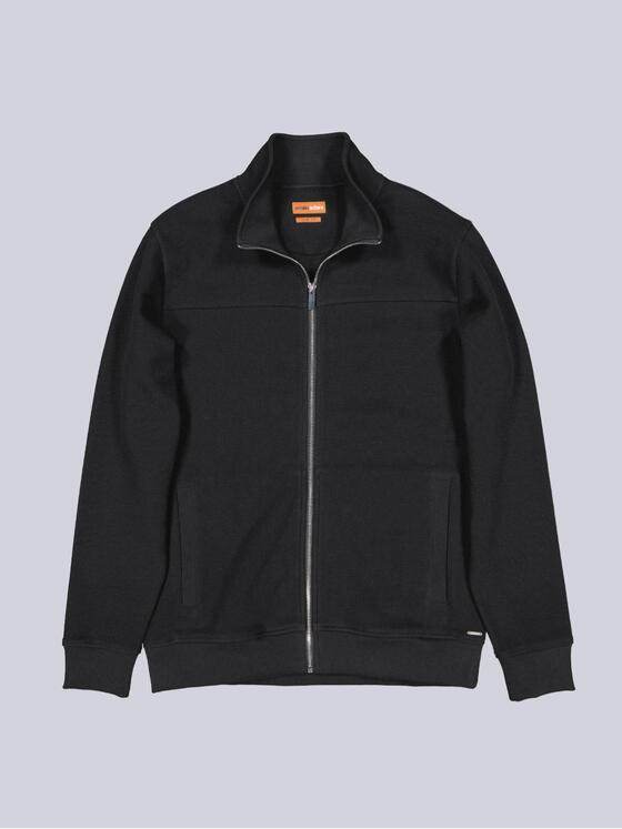 emilio adani Herren Sweatjacke strukturiert Schwarz 39816