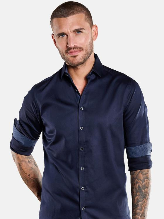 emilio adani Herren Langarm-Hemd "My Favorite" Blau 36201