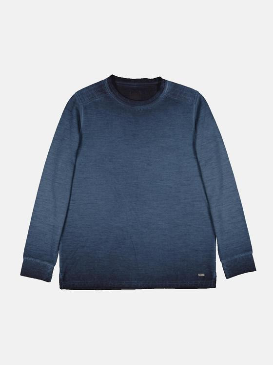 engbers Herren Langarm-Shirt strukturiert Blau 36357