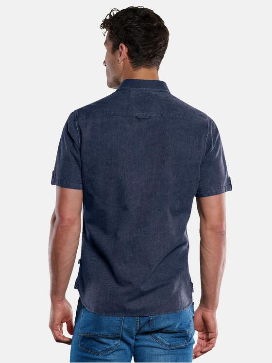 engbers Herren Kurzarm-Hemd uni Blau 33439