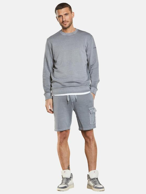 emilio adani Herren Sweatshirt uni Grau 34830