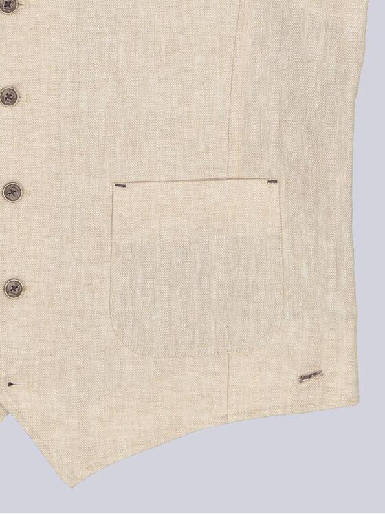 engbers Herren Sakko-Weste mit Leinenanteil Beige 36558