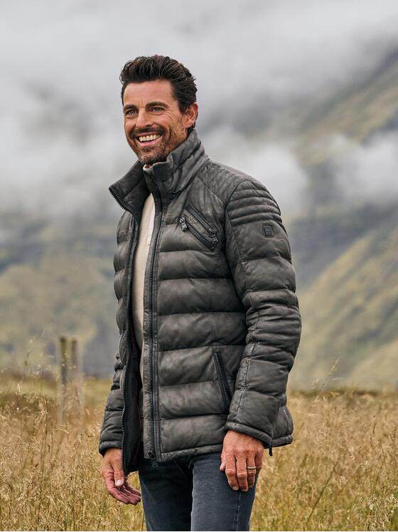 engbers Herren Lederjacke Schwarzbraun 39300