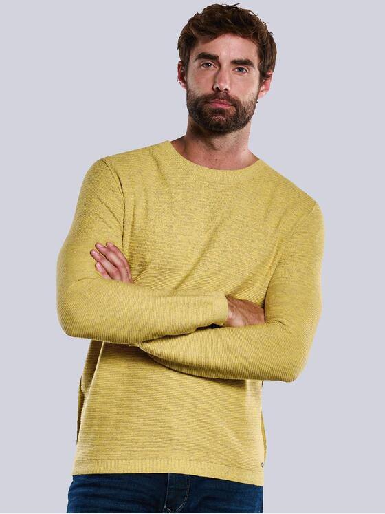 engbers Herren Pullover meliert Safrangelb 33453