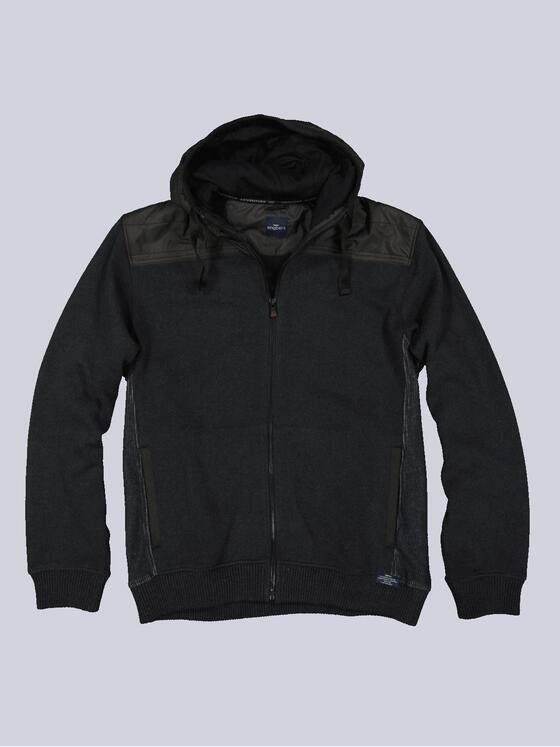 engbers Herren Sweatjacke mit Kapuze Schwarz 35739