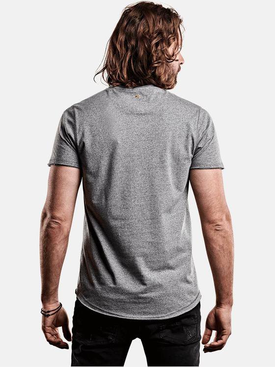 emilio adani Herren Rundhals T-Shirt Grau 28006