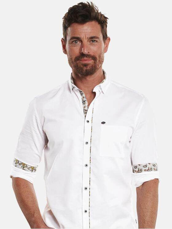 engbers Herren Langarm-Hemd uni Weiß 32844
