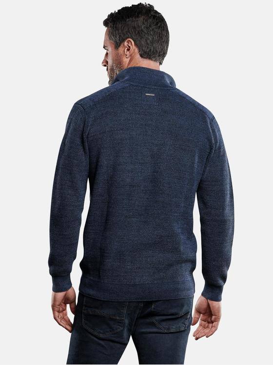 engbers Herren leicht moulinierte Strickjacke Blau 28921
