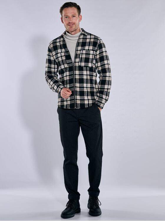engbers Herren Overshirt kariert Schwarz 37395