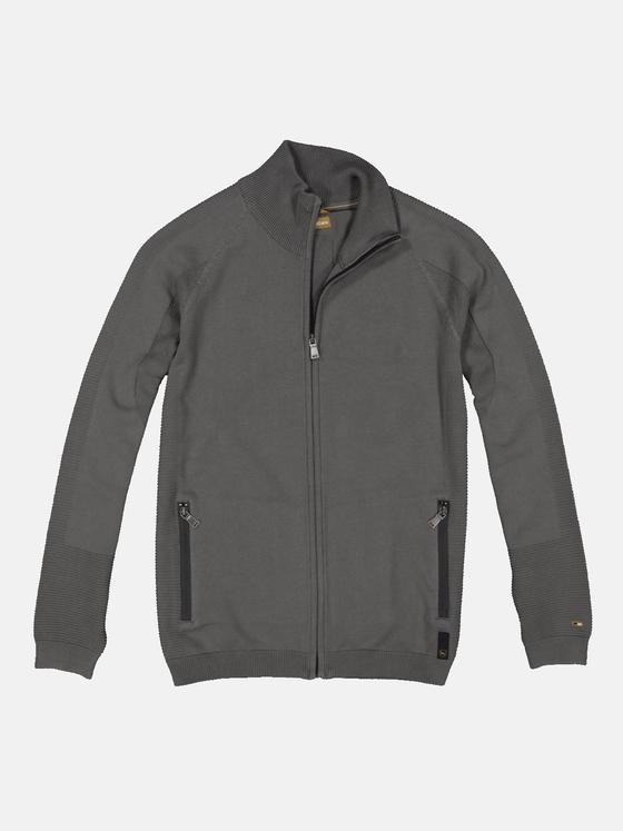 emilio adani Herren Cardigan strukturiert Grau 34619