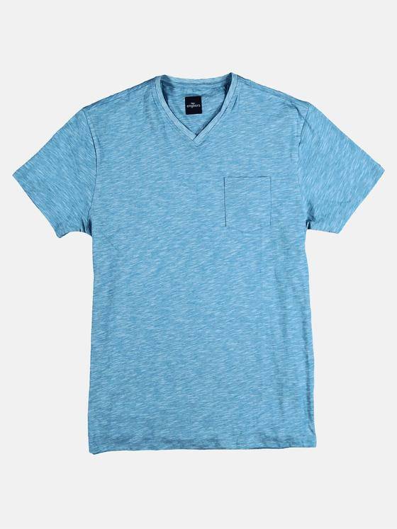 engbers Herren V-Neck T-Shirt Türkis 28909
