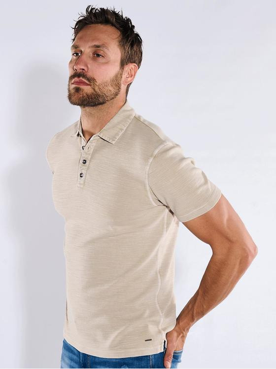 emilio adani Herren Polo-Shirt strukturiert Beige 36194