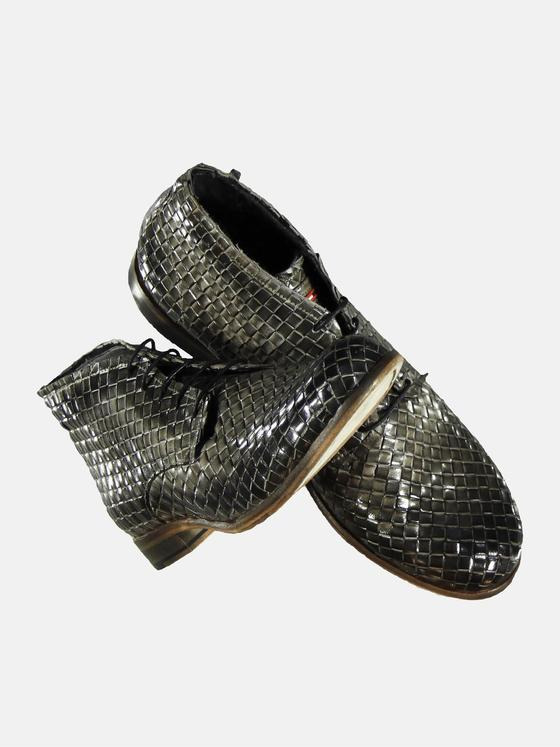emilio adani Herren Boots mit geflochtener Warenoberfläche Grau 29167