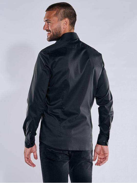 emilio adani Herren Performance Hemd "My Favorite" schwarz Schwarz 38001