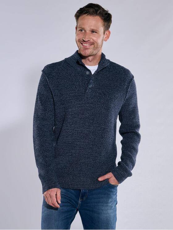 engbers Herren Pullover mit Troyerkragen Brilliantblau 37794