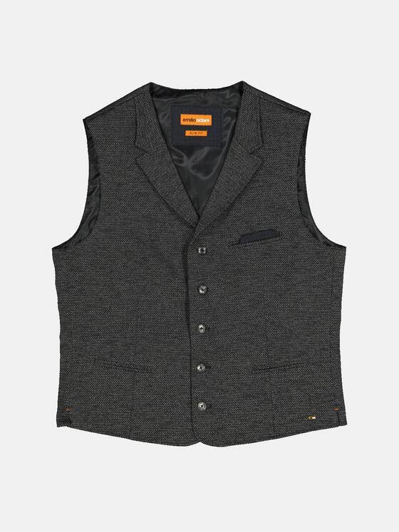 emilio adani Herren Sakko-Weste slim fit Grau 35262