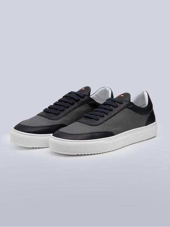 emilio adani Herren Sneaker aus Leder Blau 38478