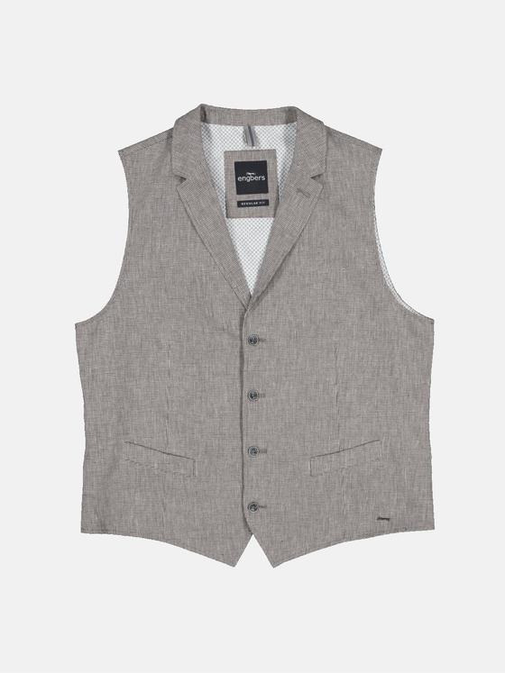 engbers Herren Sakko-Weste aus Leinen-Mix Braunbeige 32971