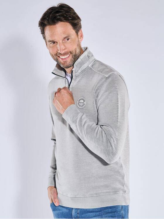 engbers Herren Sweatshirt strukturiert Hellgrau 39540