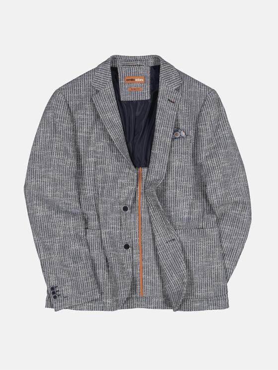emilio adani Herren Sakko im Streifendesign Blau 32588