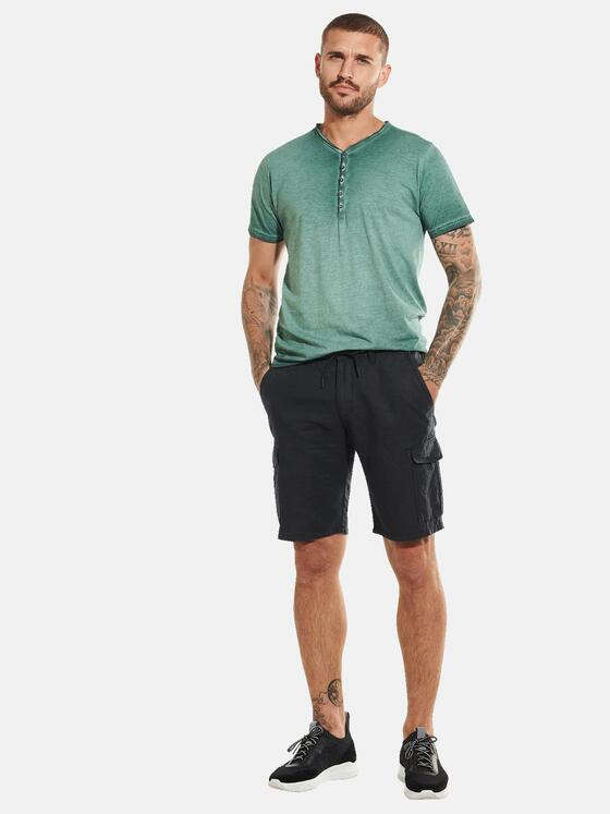 emilio adani Herren Henley-Shirt mit Farbeffekt Grün 31724
