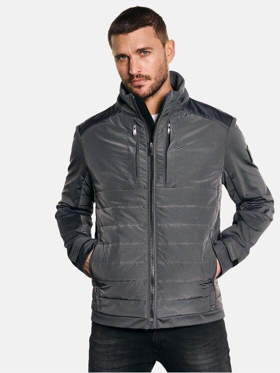 emilio adani Herren Soft Shell Jacke mit Stehkragen Grau 32566