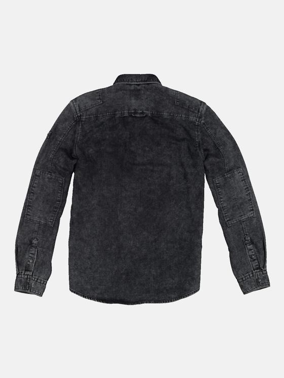 engbers Herren Langarm-Hemd  aus Sweatmaterial Blau 34101