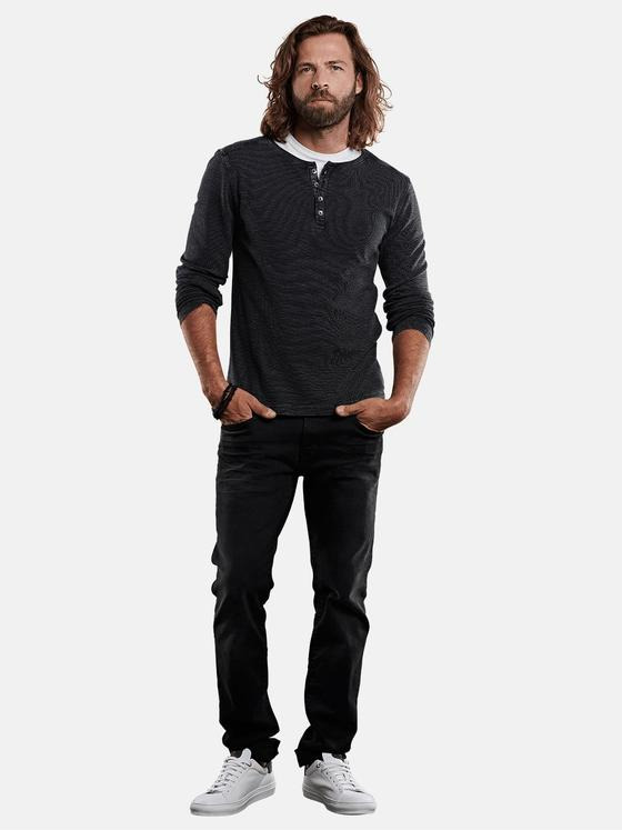 emilio adani Herren softes Henley Shirt Grau 28867