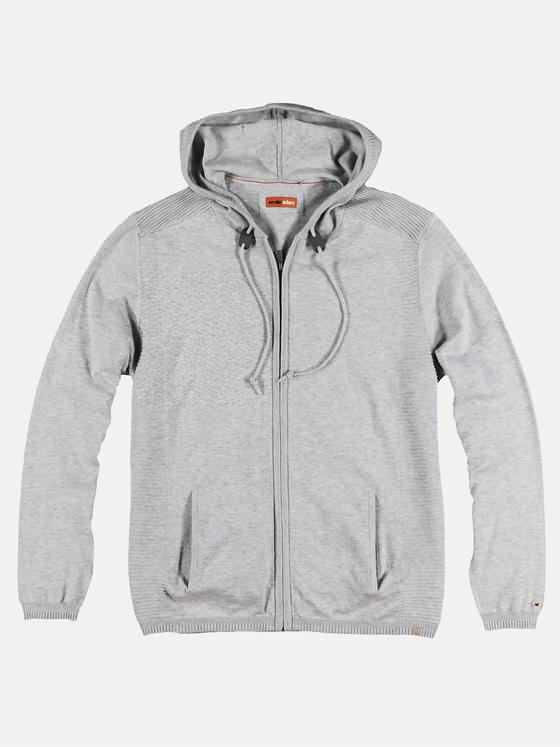 emilio adani Herren Sportiver Hoodie Hellgrau 29241