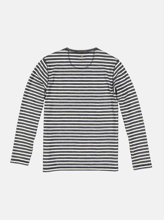 emilio adani Herren Langarm-Shirt gestreift Grau 34513
