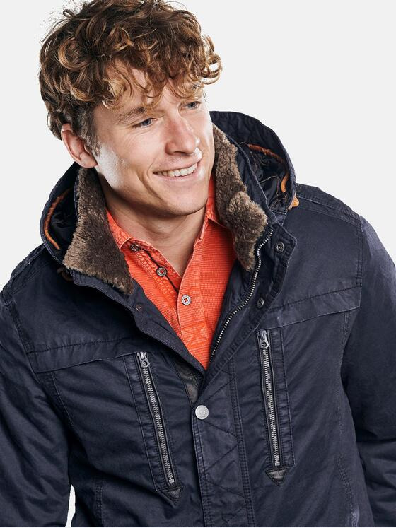 engbers Herren Baumwoll-Parka Saphirblau 30201