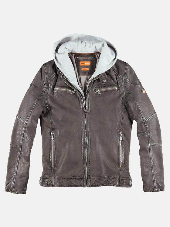 emilio adani Herren Lederjacke Braun 30895