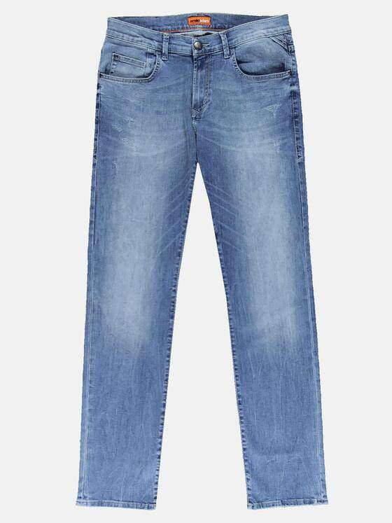 emilio adani Herren Jeans mit leichten Destroys Blau 31243