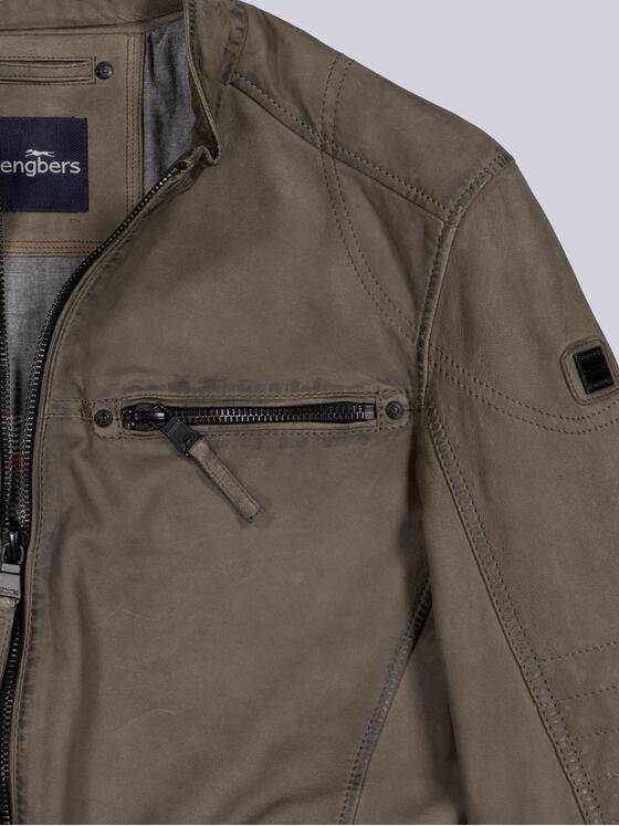 engbers Herren Lederjacke regular Braun 36512