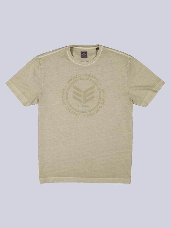 ENGBERS GERMANY Herren T-Shirt mit Print Beige 34526