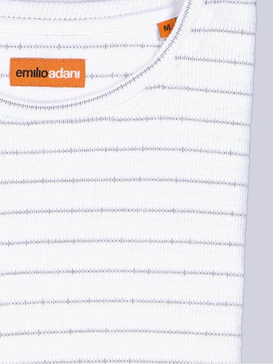 emilio adani Herren Rundhals T-Shirt Reinweiss 40462
