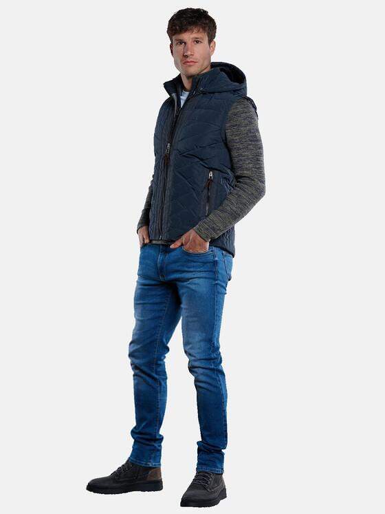 engbers Herren Steppweste mit Kapuze Saphirblau 33293