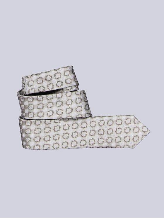emilio adani Herren Krawatte gemustert Beige 36044