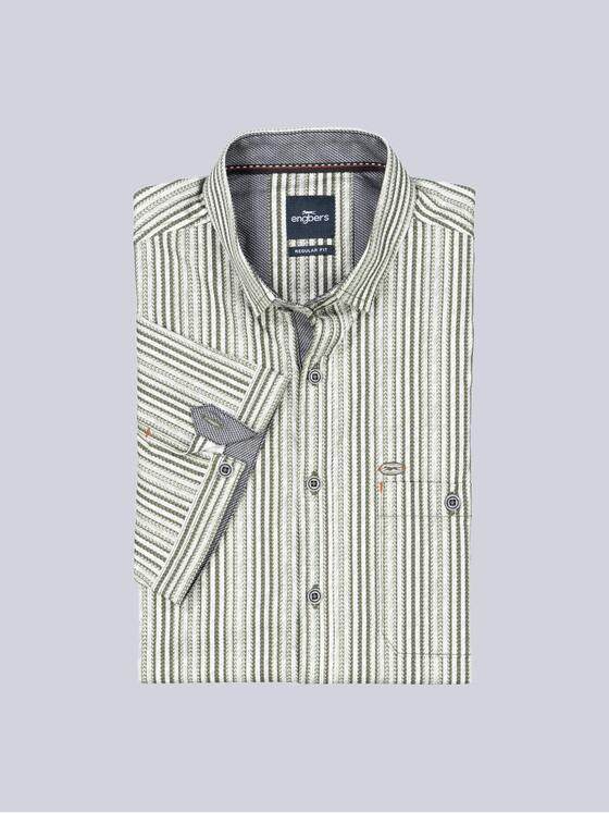 engbers Herren Hemd gemustert Oliv 37276