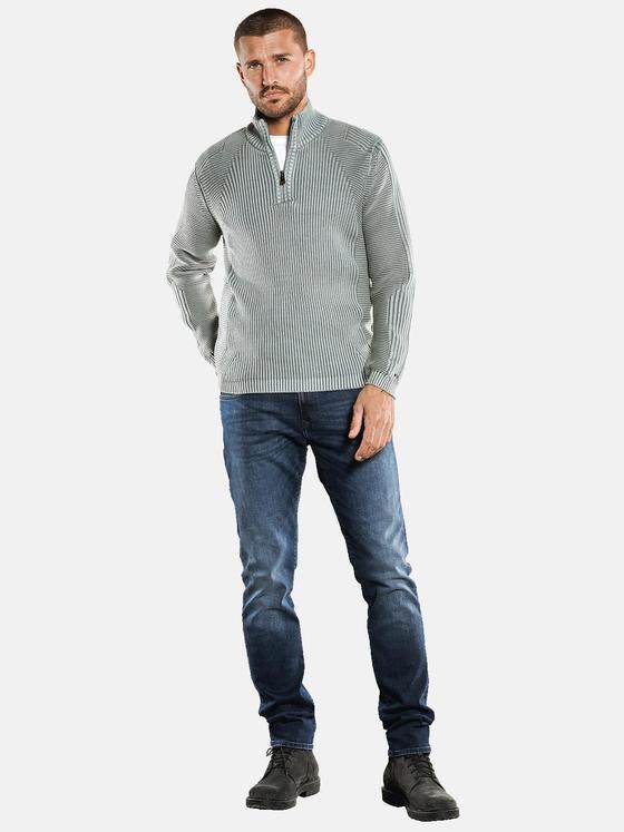 emilio adani Herren Pullover Polokragen Grau 33813