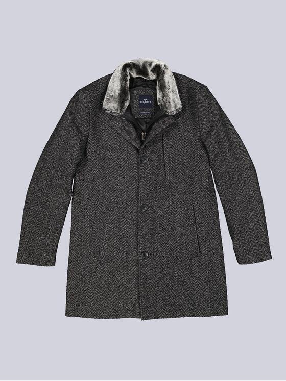 engbers Herren Mantel mit Inlet Grau 35489