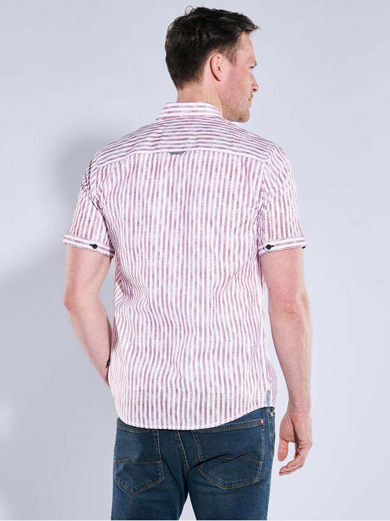 engbers Herren Kurzarm-Hemd strukturiert Rot 38770