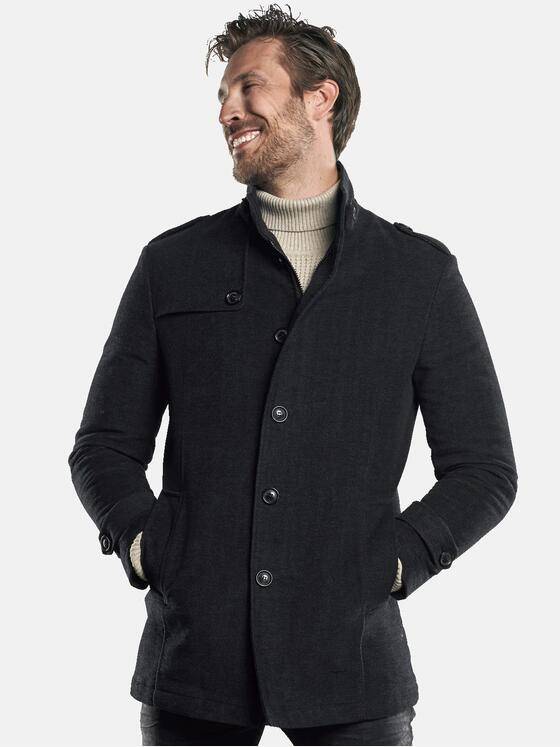 emilio adani Herren Stilvoller Mantel Grau 30224