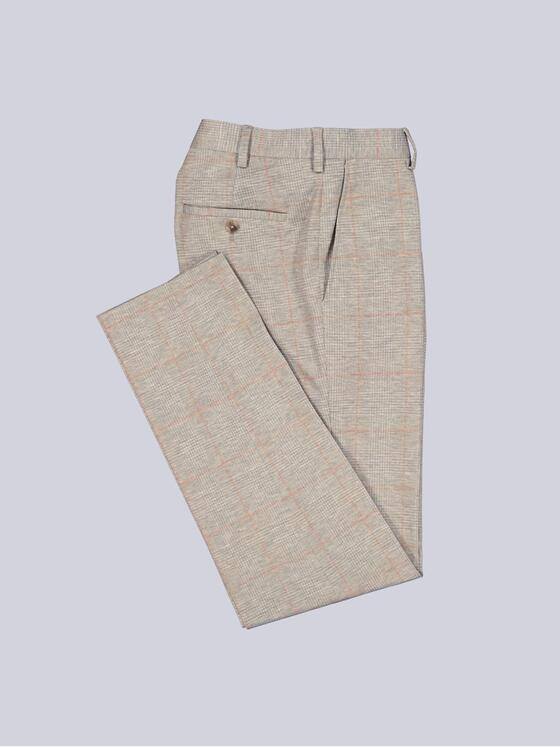 emilio adani Herren Anzughose mit dezentem Karo Beige 40363