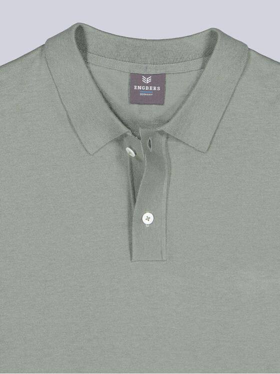 ENGBERS GERMANY Herren Polo-Shirt mit Seiden-Anteil Gruen 38710