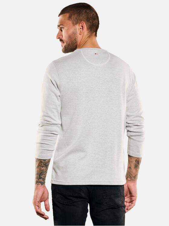emilio adani Herren Langarm-Shirt uni Grau 35626