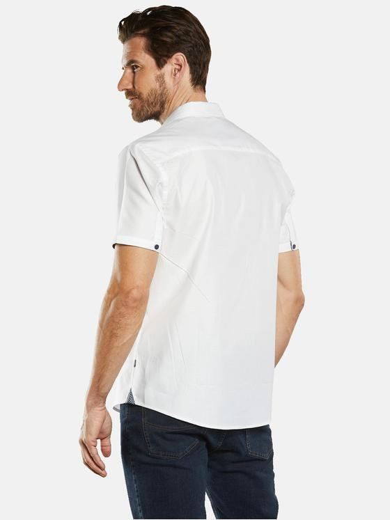 engbers Herren Kurzarm-Hemd uni Weiß 34756