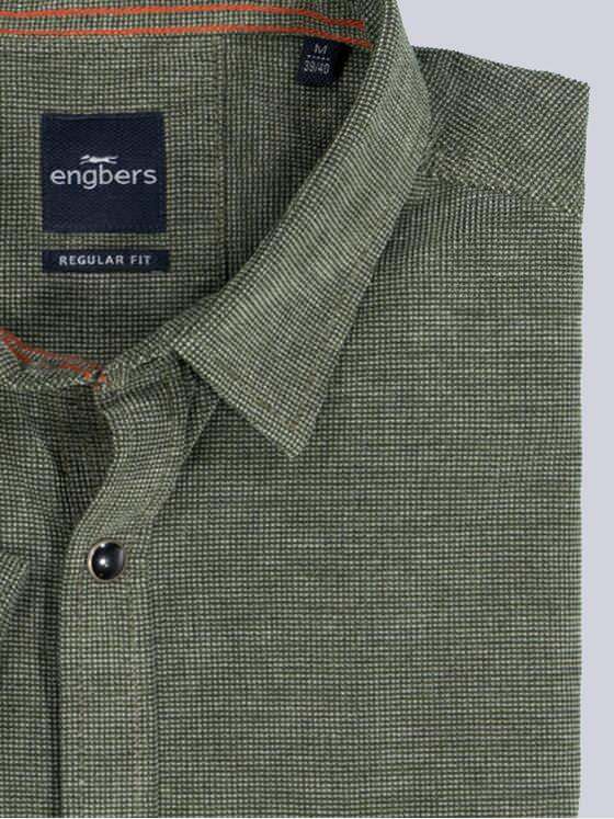 engbers Herren Hemd uni Oliv 37238