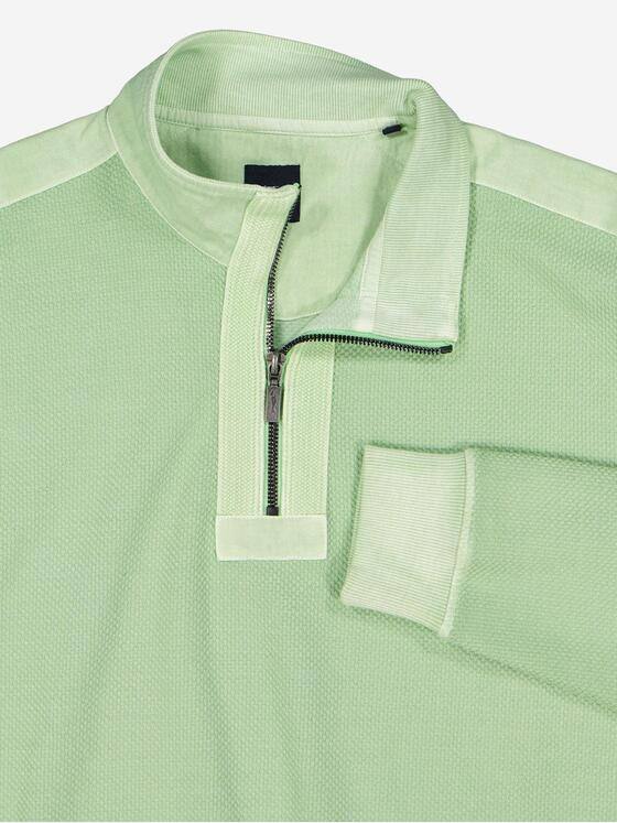 engbers Herren Sweatshirt mit Zipper Hellgruen 38133